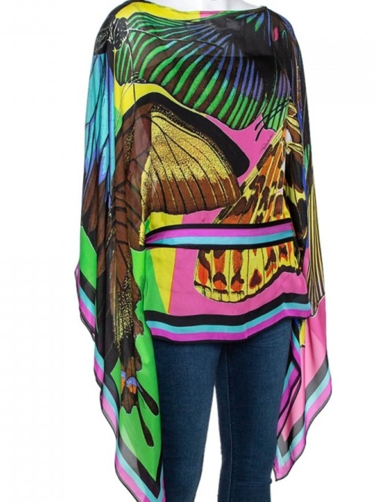 Roberto Cavalli Tops - Roberto Cavali silk butterfly kaftan top